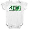 santa green glitter Baby Bodysuit
