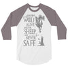 thrones wolf 3/4 Sleeve Shirt