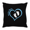 Baby Boy with Heart Any Name Customized Throw Pillow