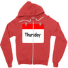 title of day of the week sunday thursday day of the week Zipper Hoodie
