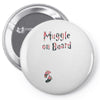Muggle On Board Floral Pin-back button