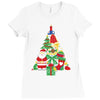 christmas tree made of bells stocking santa Ladies Fitted T-Shirt
