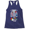 Christmas Skeleton mom and baby maternity Racerback Tank