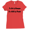 to err is human funny t shirt pirate humor parody s 3xl Ladies Fitted T-Shirt