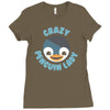 crazy penguin lady Ladies Fitted T-Shirt