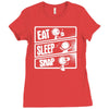 v3 eat sleep snap Ladies Fitted T-Shirt