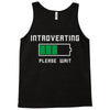 low battery introvert pun humor Tank Top
