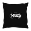 vintage motorcycle norton Throw Pillow