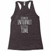 so wake me up when school is over Racerback Tank
