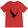black raven with red eye V-Neck Tee