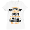 Super Cool Son Of A Freaking Awesome Mom Ladies Fitted T-Shirt