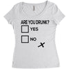 are you drunk check Women's Triblend Scoop T-shirt