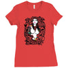 girl snake skull Ladies Fitted T-Shirt
