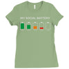 leave me alone introvert humor Ladies Fitted T-Shirt