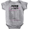 June Girl Facts Cancer Baby Onesie