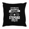 Awesome Stepdad Looks Like Throw Pillow