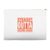 straight outta second grade Accessory Pouches