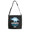 grumpa saurus rex Adjustable Strap Totes