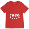 loco coco skul V-Neck Tee