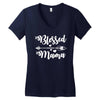 Blessed Mama Women's V-Neck T-Shirt