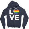 lgbt love Zipper Hoodie