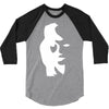 sax player lady face optical illusion 3/4 Sleeve Shirt