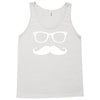 mustache glasses nerd Tank Top