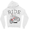 ride and fly high Zipper Hoodie