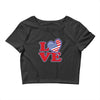 star spangled hammered Crop Top