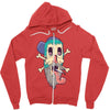new skul Zipper Hoodie