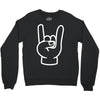 rock and roll throwing horns Crewneck Sweatshirt