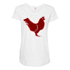 chiken red Maternity Scoop Neck T-shirt