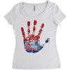 july 4 Women's Triblend Scoop T-shirt