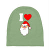 i love santa noel Baby Beanies