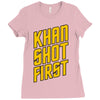 who shot first Ladies Fitted T-Shirt
