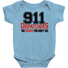 911 dispatcher heroes black logo Baby Bodysuit
