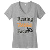 resting witch face   fall t shirt   funny halloween Women's V-Neck T-Shirt