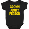 grown adult person Baby Bodysuit