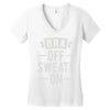 bra off sweats on Women's V-Neck T-Shirt