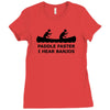 funny t shirt cool t shirt funny shirt geeky tshirt canoe nerd t shirt Ladies Fitted T-Shirt