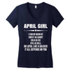 Super April Girl Women's V-Neck T-Shirt