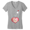 Mom and Baby are Connected to the Heart Women's V-Neck T-Shirt