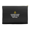 low beer alert Accessory Pouches