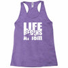 ow life begins at 18 meters Racerback Tank