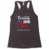 trump 2016 election make america great again Racerback Tank