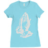 pray high Ladies Fitted T-Shirt