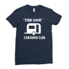 personalised your name caravan club funny gift Ladies Fitted T-Shirt