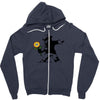 banksy flower Zipper Hoodie