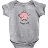 happy pig Baby Bodysuit