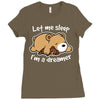 let me sleep Ladies Fitted T-Shirt